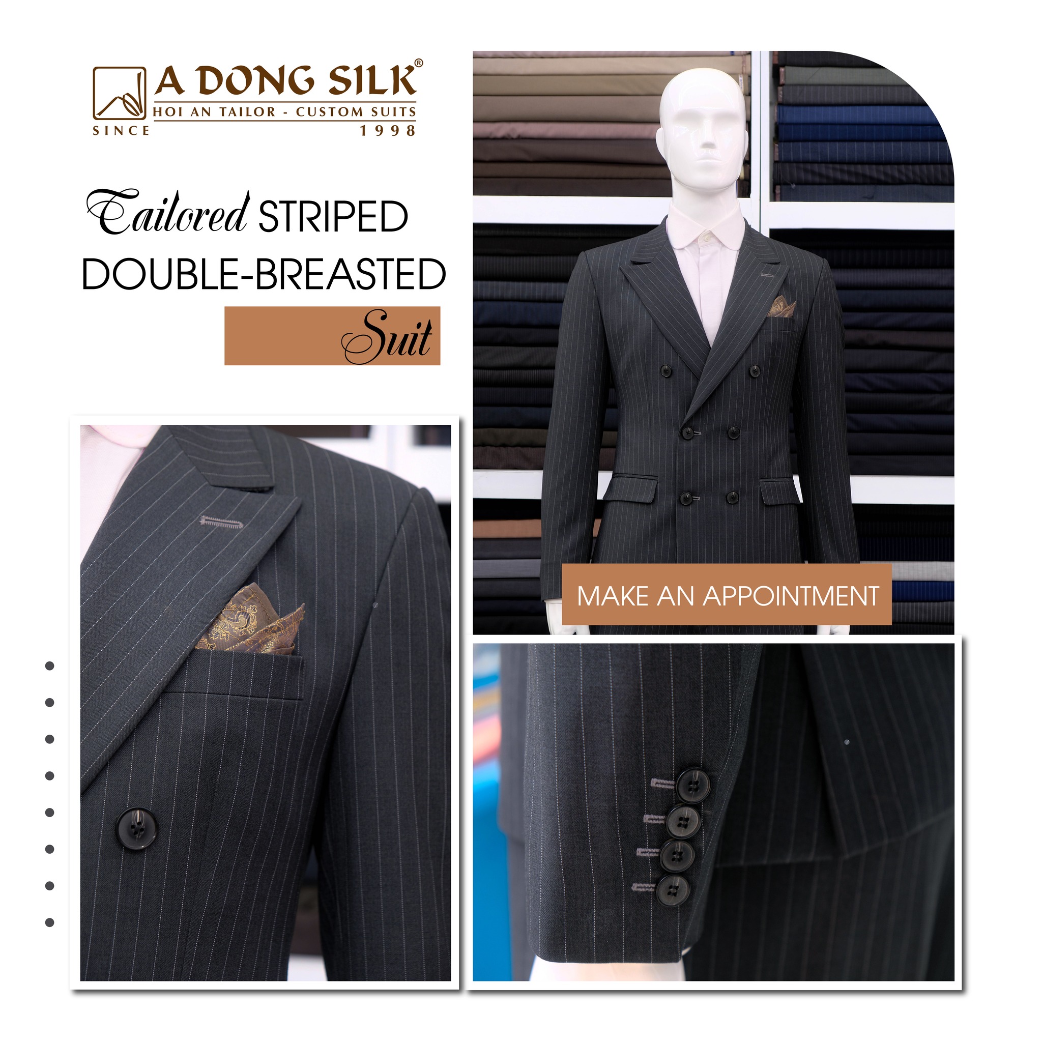 tailored stripe double-stripe tailor in hoi an