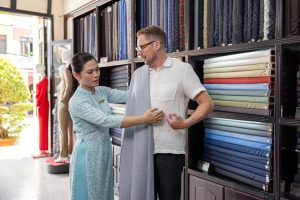 best fabrics for custom suits in Hoi An