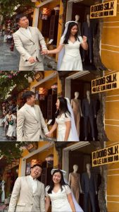tailored wedding linen suits in Hoi An